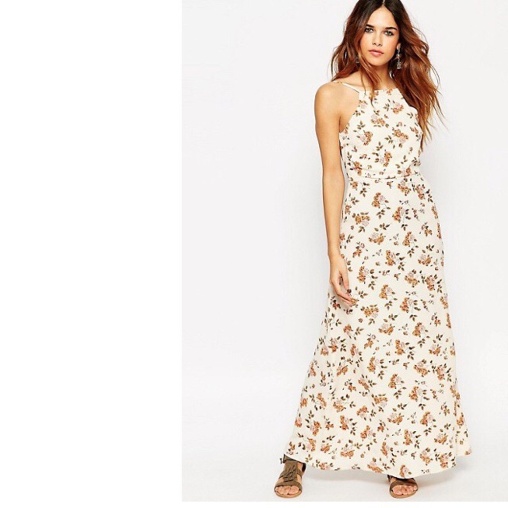 Asos Petite Vintage Floral Maxi Dress Sz 6
